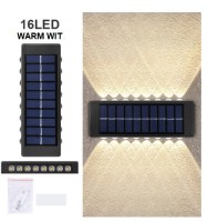 solar wandlamp 16led totaal